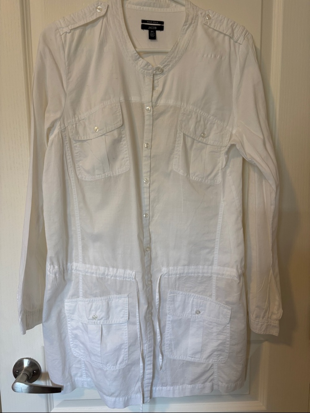 Jacob White Long Sleeve Utility Tunic